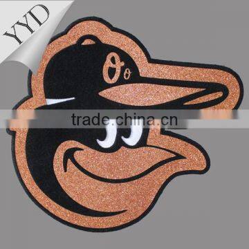 TEAM name neon glitter heat transfer motif for souvenir and garment designs