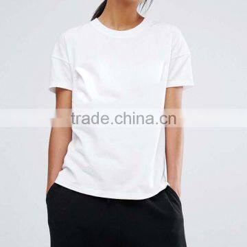 Cheap Wholesale Online Shopping India Women Apparel Custom Plain White Women T shirt