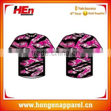 Hongen apparel Unisex Dri Fit Sports Shirt High Quality Oem Factory Printing camo T Shirt