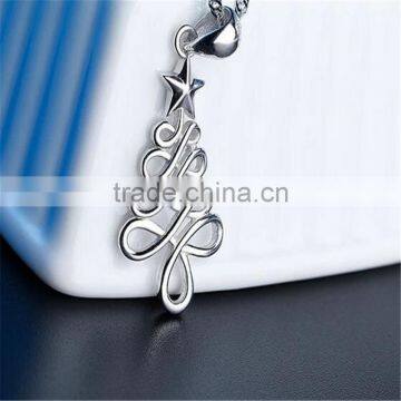 Christmas Gift 925 Sterling Silver Hang Christmas Trees Pendant photo-4