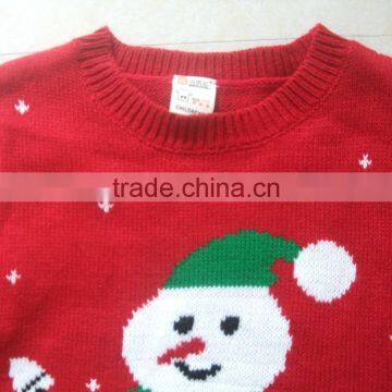 High Quality Christmas Sweater Knitting Patterns Lovely Girls(BKN5319) photo-2