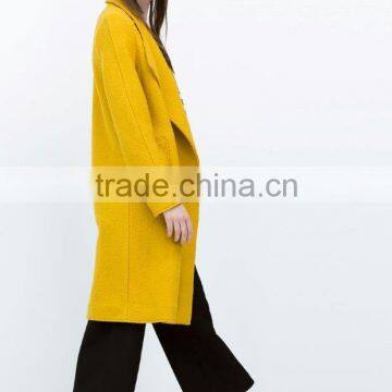 Popular Yellow Color Casual Design Winter Season Lady Coat photo-3