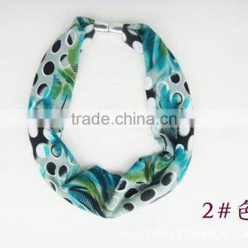 Conformtable Soft Short Polyester Scarves Solid Dark Gray Short Neck Scarves For Women photo-5