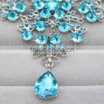 Zm33254a Beautiful Women Drop Earrings Simple Bridal Necklace Jewelry Set photo-5