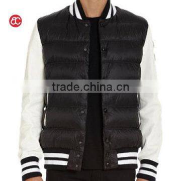 mens black puffer varsity jacket AD2116