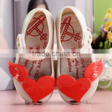 Soft Melissa Shoes for Girls, Heart Design Mini Melissa Shoes photo-3