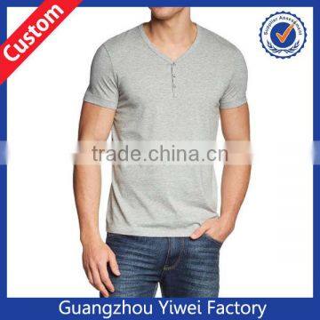 100% cotton custom plain jersey white v neck t shirts men blank bulk selling