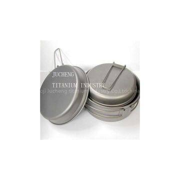 Outdoor cookware titanium camping pot