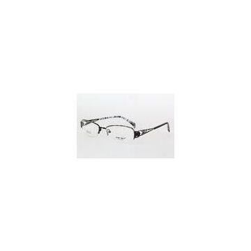 Semi-Rim Leopard Print Optical Spectacles Frames For Women In Fashion , Rectangular