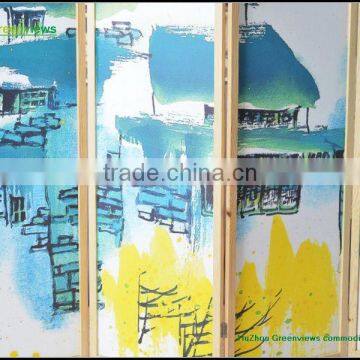 Living Room Partition, Lows Room Partition,changing Room Partition Panels Printing Canvas Folding Screen GVSD006 photo-4