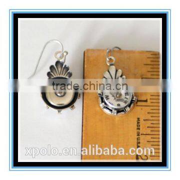 2016 New Arrival Working Compass Steampunk Silver Earrings Mini Compass Jewelry Yiwu Wholesale photo-3