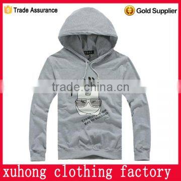 quality plain custom grey hooded athletic casual mens light hoodies