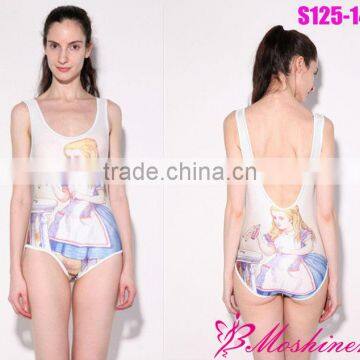 Womens Alice and Caterpillar Swimsuit - LIMITED One Piece Digital Print Backless Wetsuit