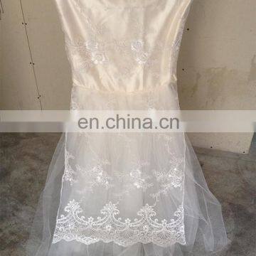 Wedding Dress Design White Lace Party Chair Cover