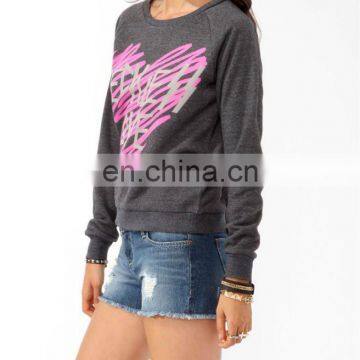 CHEFON Reckless Love Cozy Fleece Knit Heathered Pullover CH0049