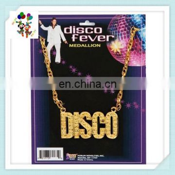 Cheap Party Fancy Dress Gold Disco Necklaces HPC-0989