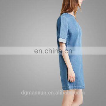 Fashion Style Denim Shift Dress Cowboy Women Tops 2016 photo-3