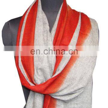 Gauze Pashmina Wool Shawl With Ombre Dye photo-4