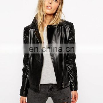 High Quality Soft Women Leather Fashion jacket For Autumn/Winter