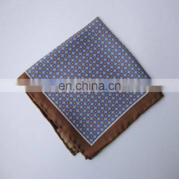 100% Silk Pocket Square With Hand Rolled Hem