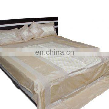 Polyester silk Brocade Bedding Set with Cushion Cover and Pillow Cover