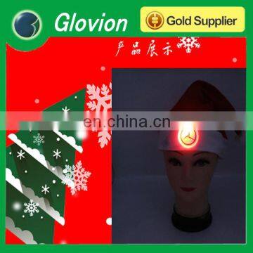 Best seller led lighted glow hat Christmas hat for promotion Christmas Santa Hats