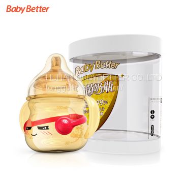 100%BPA Free Antibacterial Baby Food Bottle Feeder , Fashion Design Baby Feeding Bottle With Thermometer