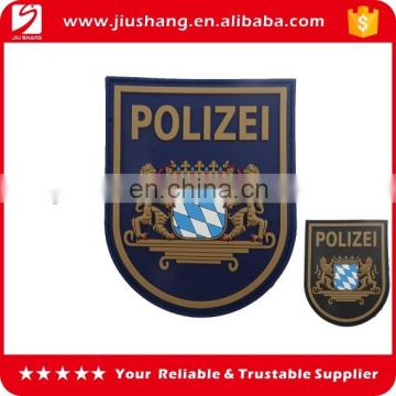 3D soft pvc plain military patch with hook backed for cloth