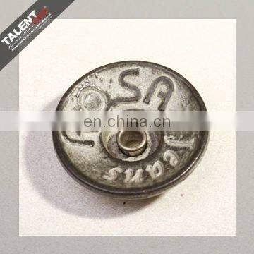 Custom Private Brand Name Logo Metal Jeans Wear Anti-brass Buttons photo-3