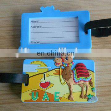 UAE 3D Camel Shape Desert Sunset PVC Luggage Tag