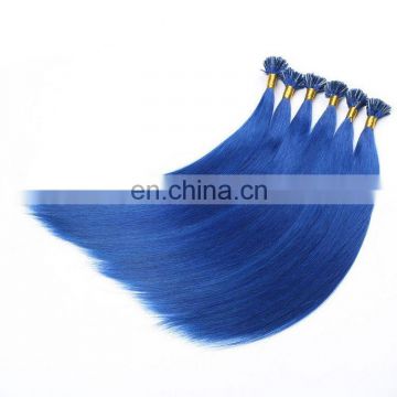 Wholesale Blue Color 1g U Tip Hair Extension Remy Hair Extension 100% Human Hair