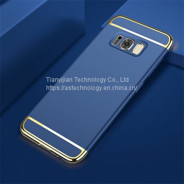 3 In 1 Gold Plating Matte Hard PC Phone Case Cover For Samsung Galaxy S6 S7 S8