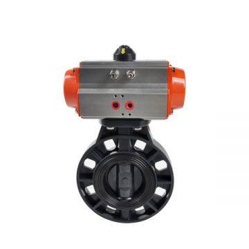 30-80℃ Low Pressure Metal Finishing Plating Air Operated Butterfly Valve