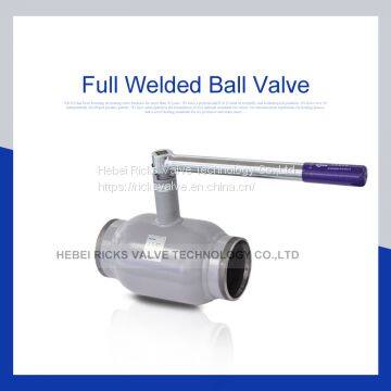 DN65 DN80 DN100 DN200 reduce bore 20# steel full welded ball valve