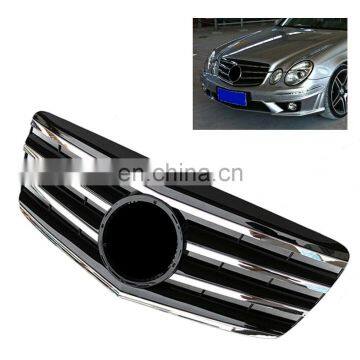 4-PIN Front Grille Grill Chrome Black 07-09 Auto for Mercedes Benz E-Class W211