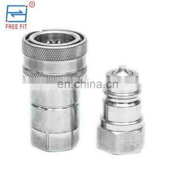 ISO7241-A 1/2''high quality stainless hose hydraulic quick release couplings connector parts couplers valve