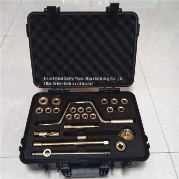 Non Sparking Hand Tools Aluminum Bronze Alloy 1/2 Inch Driver Socket Set