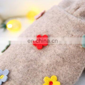 Personalized Pet Dog Cat Hoodie Gray Clothes Teddy Flower Woolen Coat photo-7