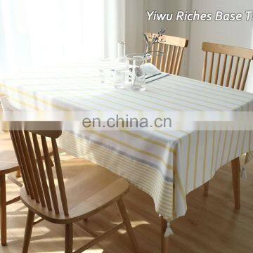 China custom rectangle strip table cover  dining room polyester tablecloth for home decora