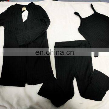 Fashion Baby Girl 3PCS Clothing Set Autumn Kids Ribbed Outfit Toddler Girl Vest + Cardigan + Bell-bottomed Trousers photo-7
