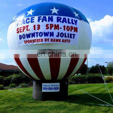 Hot Air Balloon Shaped Inflatable Ground Decoration Rainbow Color Rooftop Balloons for Party Events photo-3