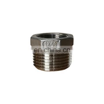 1 inch *3/4 inch 304 forged stainless steel hex reducer threaded bushing connector