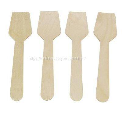 Wooden Ice Cream Spoon Disposable-Ice Cream Spade Spoons for Serving Ice Cream and Gelato photo-2
