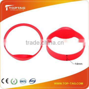 Ntag203 waterproof silicon RFID wristband lovely color