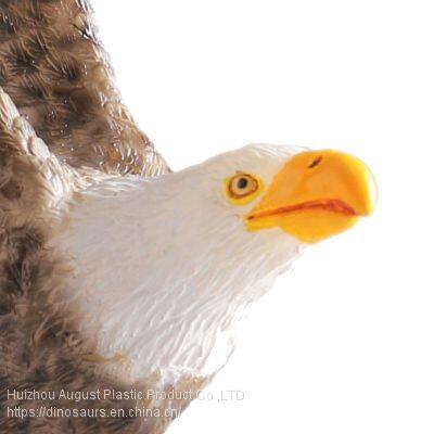 Custom Bald Eagle Figurine Home Office Decoration Eagle Animal Model Toy Soft Vinyl Wildlife Animal Action Figure Feng Shui photo-3