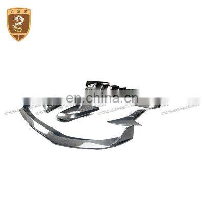 Auto Parts B Style Carbon Fiber W222 S63 Car Full Body Kit Side Skirts Front Lip For Mercedes Bens photo-5