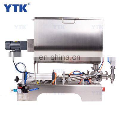 Semi Automatic Filling Machine with Mixer for Chili Sauce, Peanut Butter, Pastes