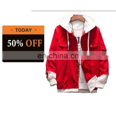 Factory wholesale 100% high quality  new men's plus size fashion hip-hop street nostalgic bomber casual jacket