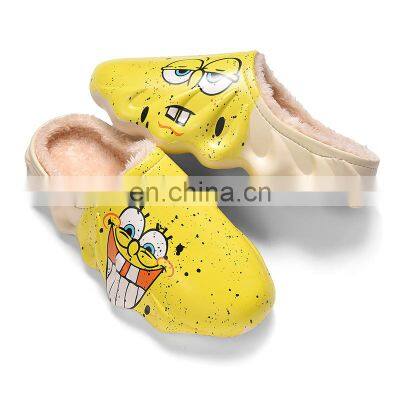 Factory Outlet 2021 Christmas Men's Women's Lovers Flip Flops Soft Black White Home Customized Casual Slippers Mules