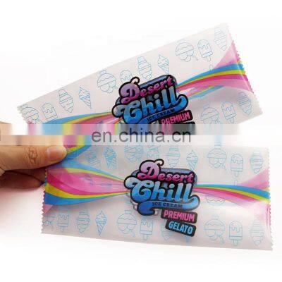 Customized transparent popsicle bag ice cream back sealing  packing bag